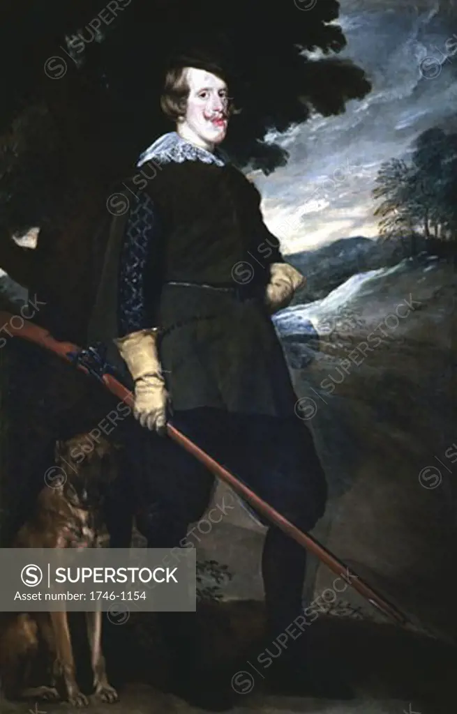 Philip IV (1605-65), King of Spain in Hunting Dress, Diego Velazquez, (1599-1660 Spanish), Prado, Madrid