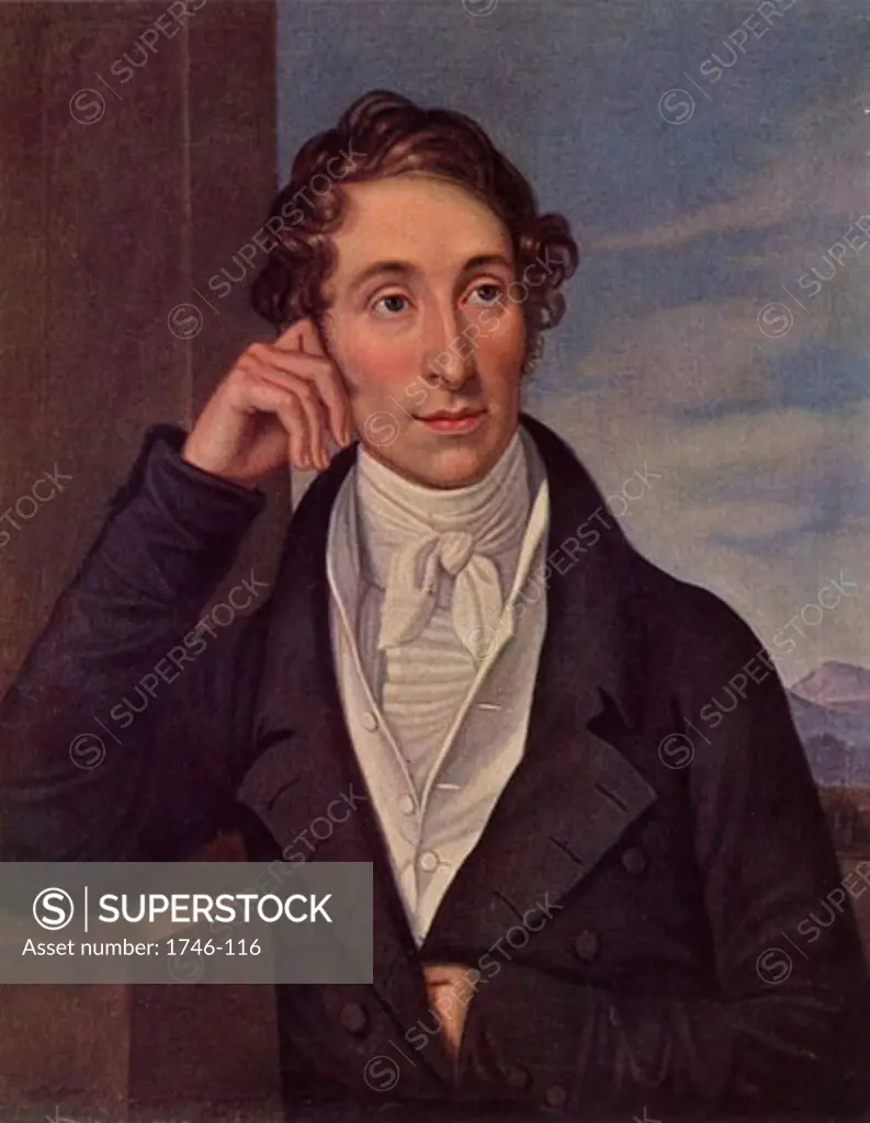 Carl Maria von Weber (1786-1826) German composer and pianist After the portrait by Caroline Bardua (1805-1840)