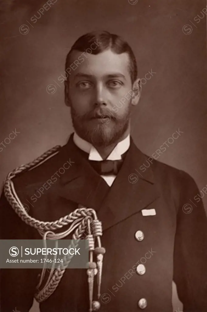 George V, (1865-1935), King of Great Britain and Ireland, Photo taken prior to coronation while known as Prince George of Wales. From The Cabinet Portrait Gallery (London, 1890-1894)