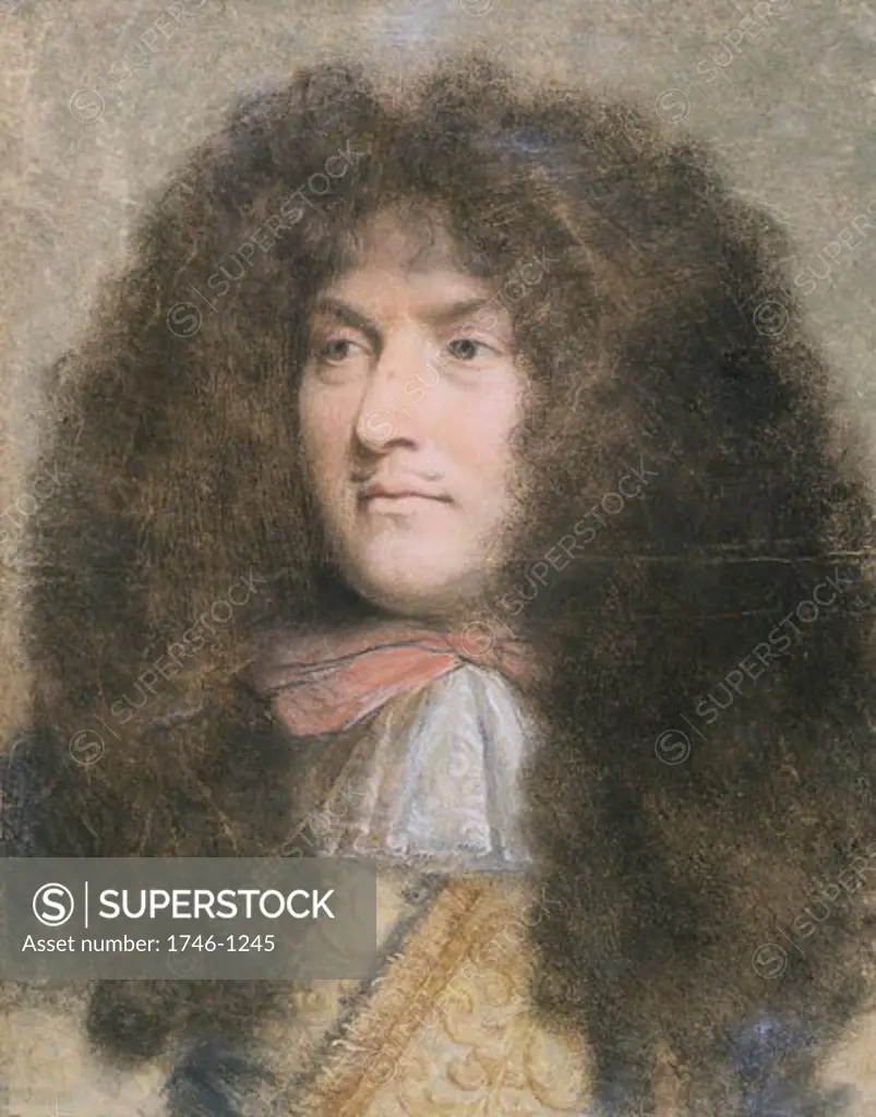 Louis XIV (1638-1715), King of France. Louis as a young man, Charles Le Brun (1619-1690/French), Pastel, Louvre, Paris