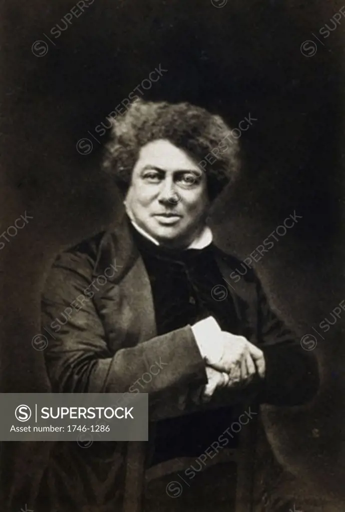 Alexandre Dumas the Elder, (1802-1870), French novelist and playwright. Photograph