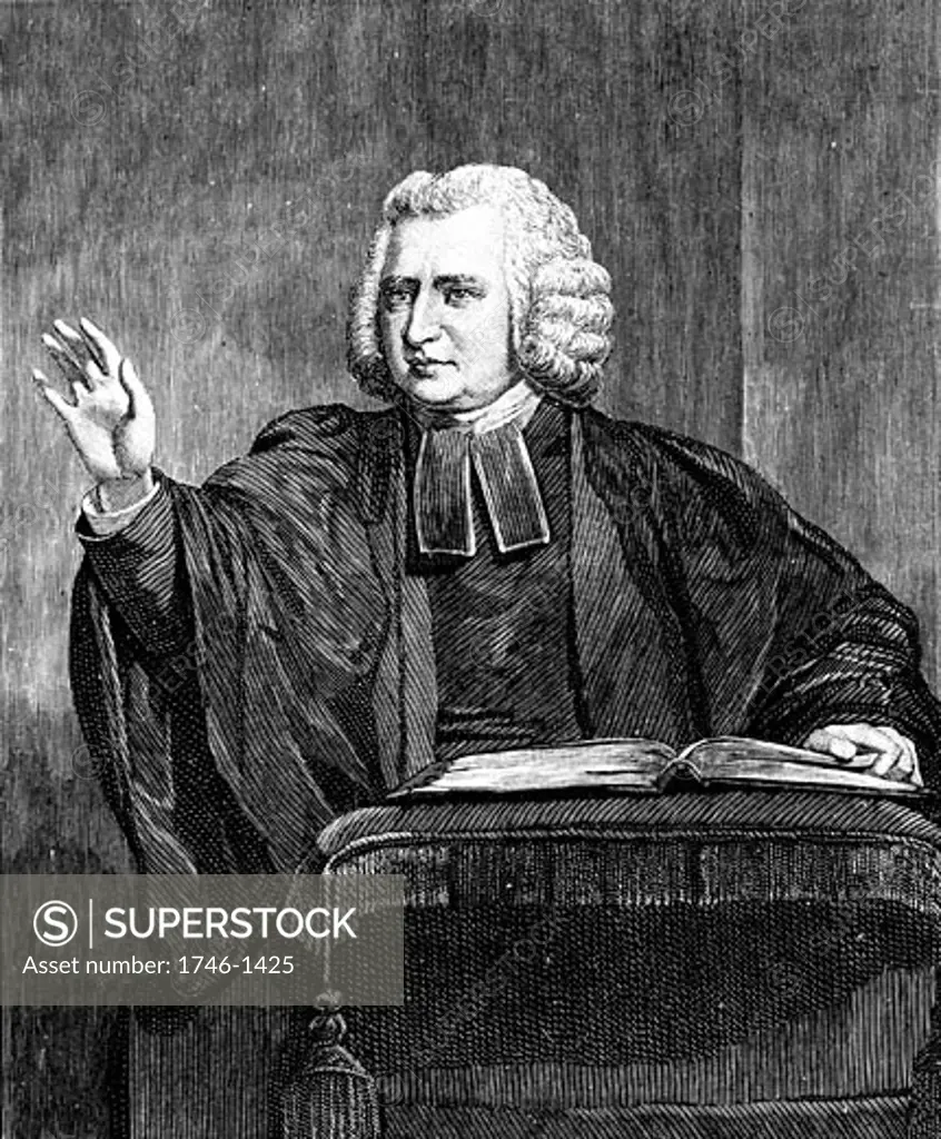 Charles Wesley (1707-88) English preacher and hymn writer. Brother of John Wesley (1703-1791).Wood engraving.