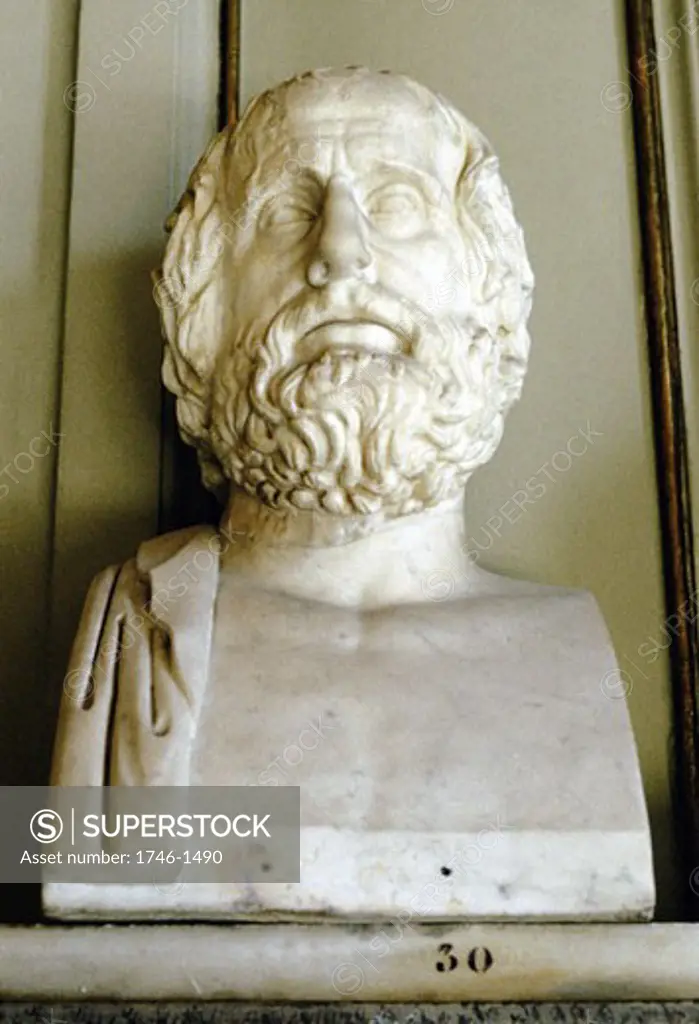 Euripedes (c480-406) Greek tragedian. Portrait bust