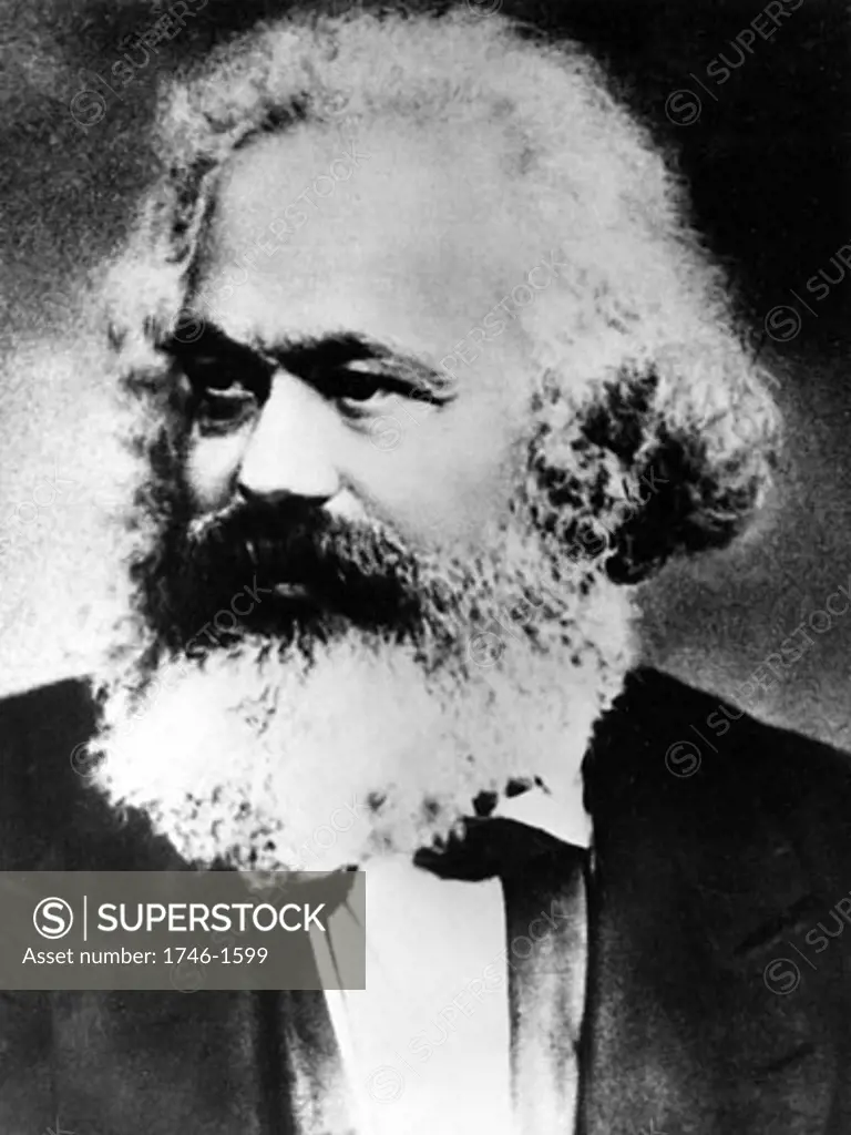 Karl Marx, (1818-1883), Father of modern Communism, German political, social and economic theorist. From a photograph