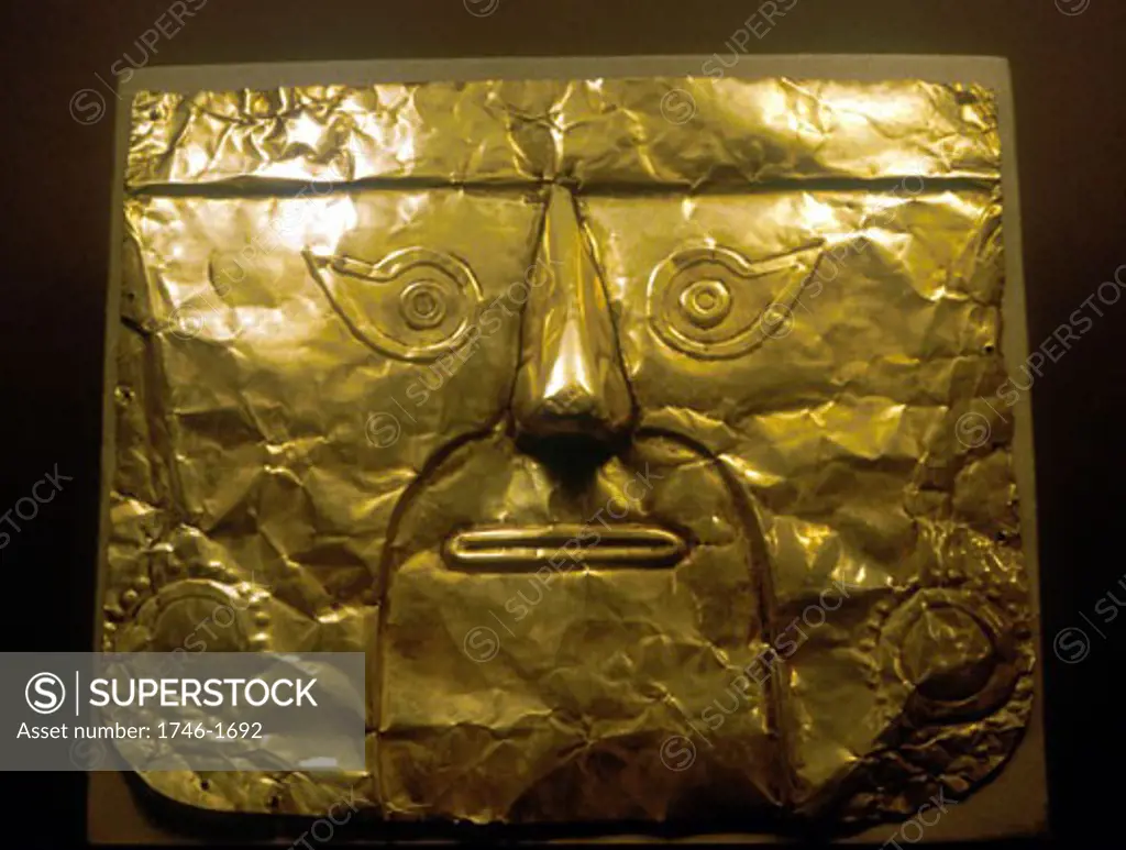 Chimu Mask (gold) Peru 1100-1500 AD