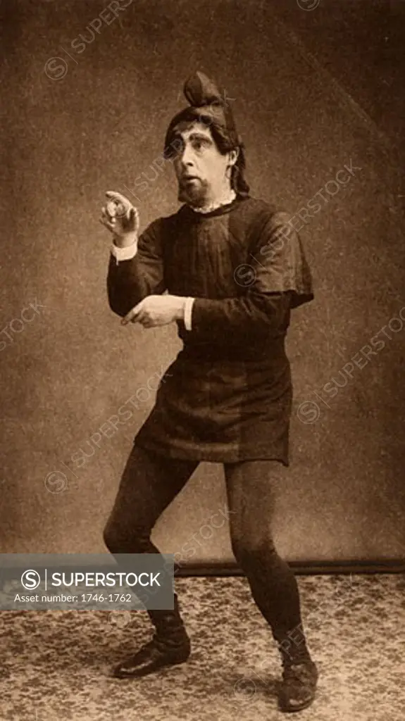 Edward C Compton, (1854-1918), English actor-manager. Compton as Dromio of Syracuse in The Comedy of Errors by William Shakespeare. Photogravure c.1895