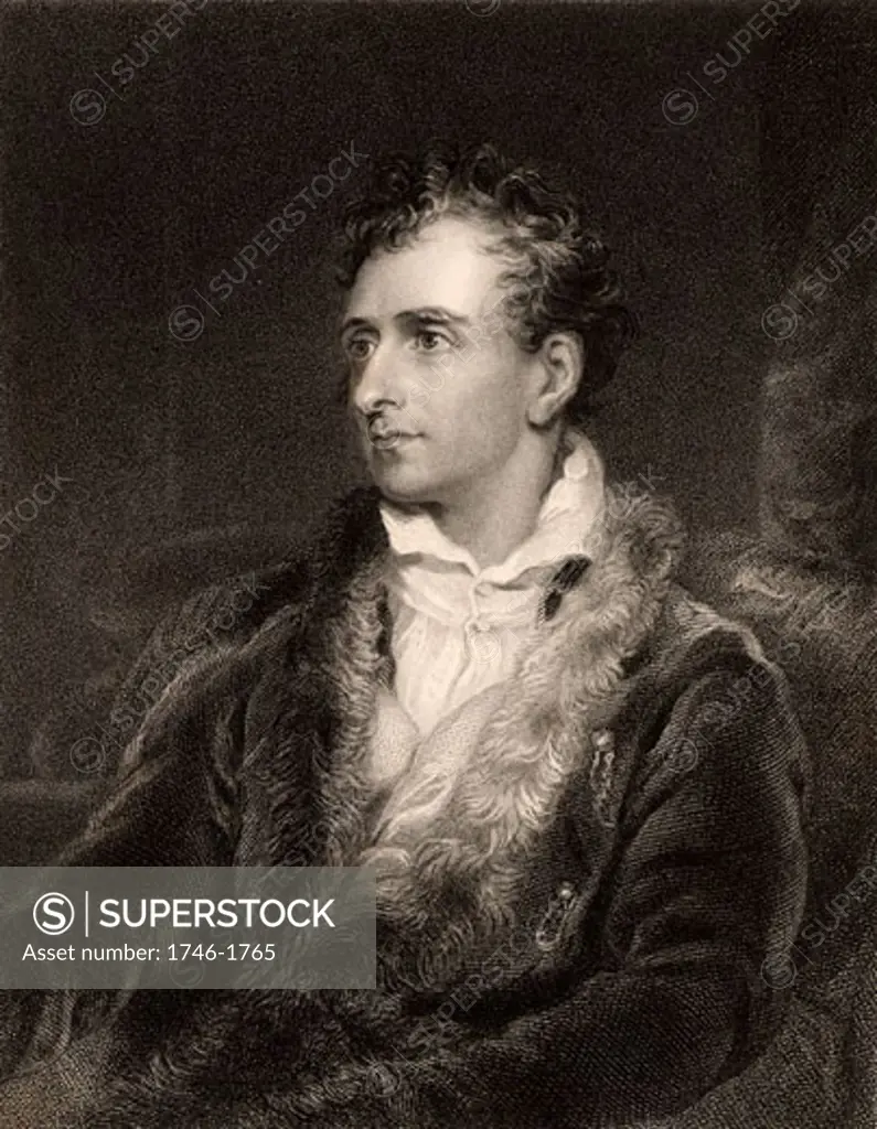 Antonio Canova (1757-1822) Italian sculptor.  Engraving after the portrait by Thomas Lawrence  from "The Gallery of Portraits" Vol III by Charles Knight (London, 1834)