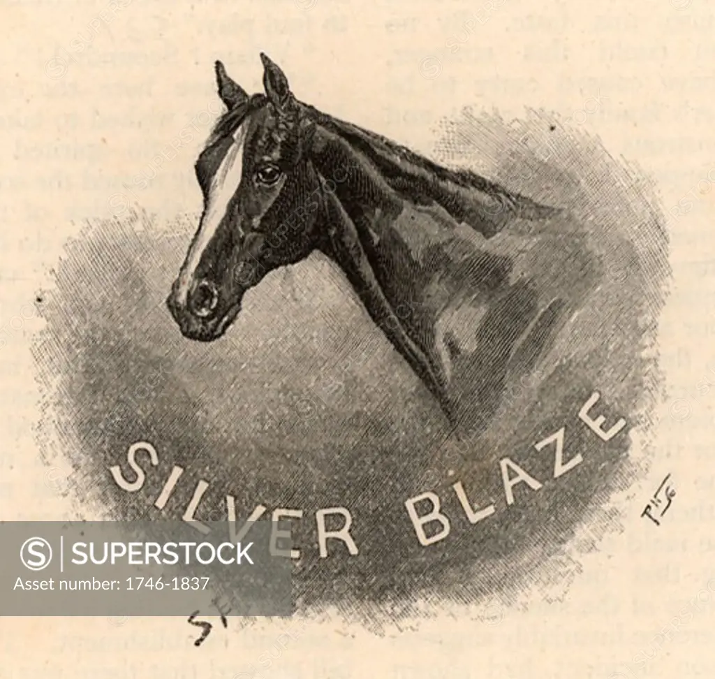 Sherlock Holmes was called in to find the murderer of the racehorse trainer, John Straker From "The Adventure of Silver Blaze" By Sir Arthur Conan Doyle, Published in Strand Magazine in 1892 Sidney Paget (1860-1908 English)