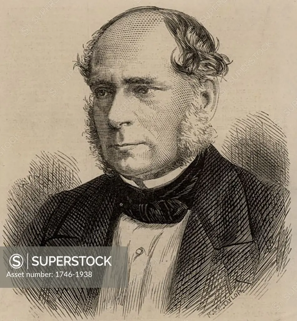Henry Bessemer (1813-1893) English engineer, inventor and industrialist.  Among his inventions were the Bessemer steel process and the  Bessemer converter.  Engraving, 1875.