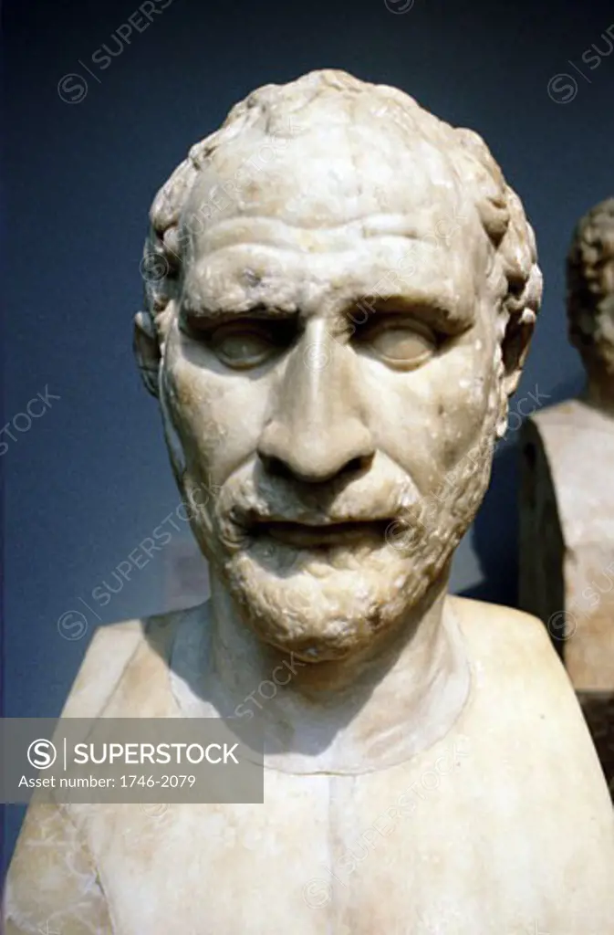 Demosthenes (384-322 BC) Athenian orator and statesman. Portrait bust