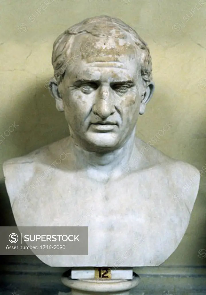 Marcus Tullius Cicero (106-43 BC) Roman orator and statesman. Portrait bust