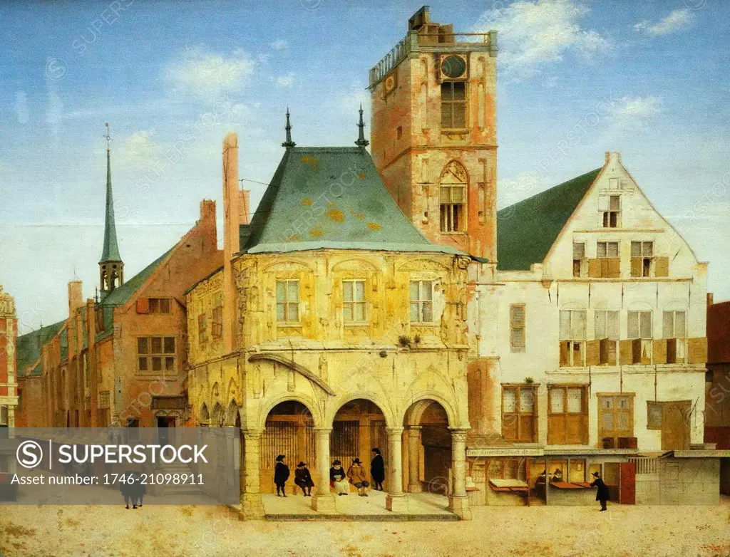 The Old Town Hall of Amsterdam. Painted by Pieter Jansz Saenredam (1597-1665). Dated 17th Century