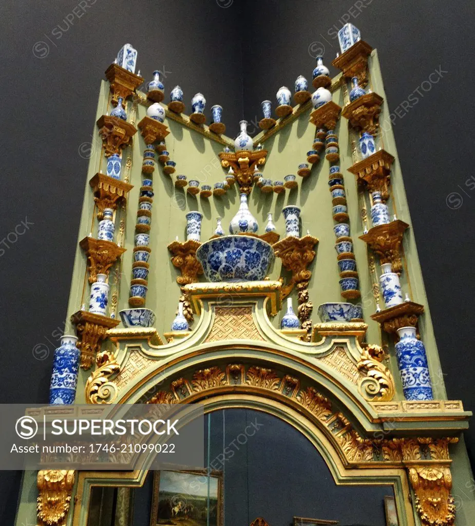 Corner Chimneypiece most likely from the house of one of William III's courtiers in the Hague. Dated 18th Century