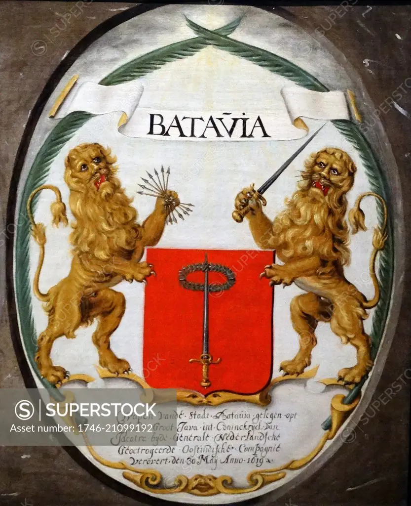 The Arms of the Town of Batavia. Dated 17th Century