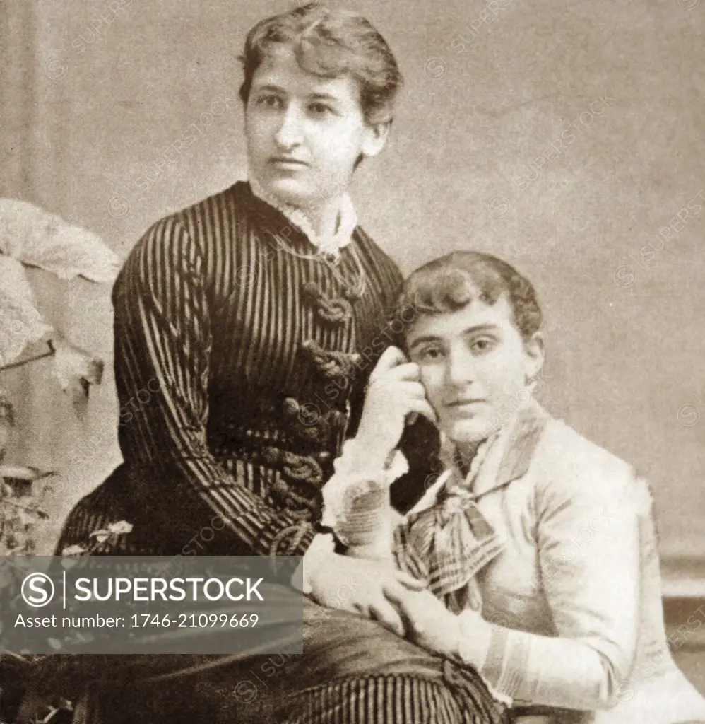 Aletta Jacobs (1854-1929 with one of her young patients. She was the first woman to complete a university course in the Netherlands and the first female physician. She was born to a Jewish doctor's family.