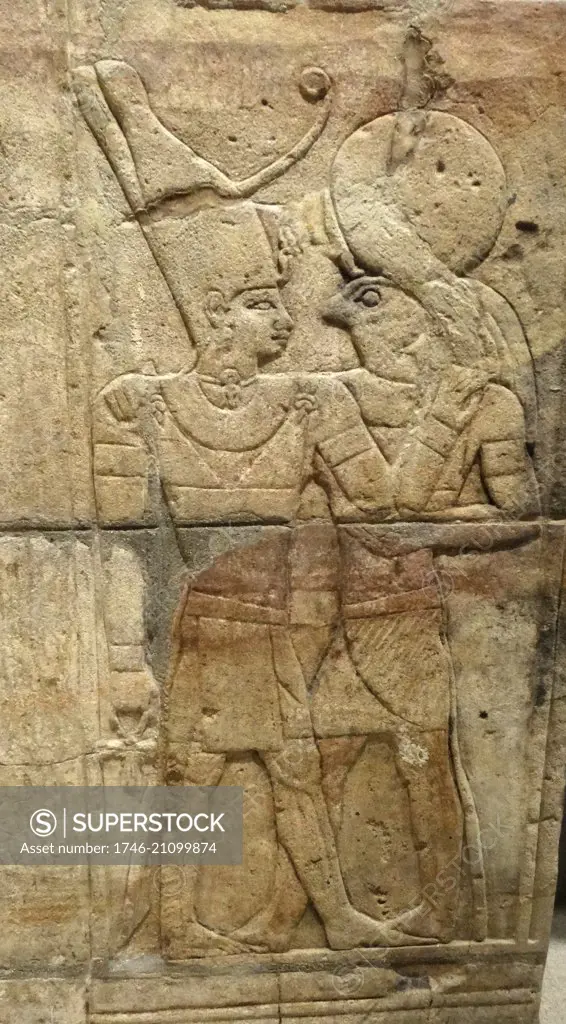detail from the Shrine of Taharqa is a sandstone shrine built by King Taharqa (690-664 BC)