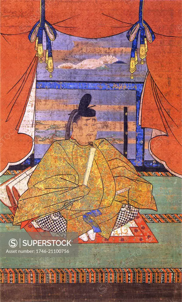 Japanese painting of Emperor Murakami (926-967) emperor of Japan. Dated 10th Century