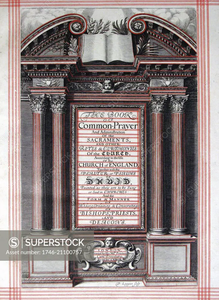 Frontispiece from the Book of Common Prayer. Dated 17th Century