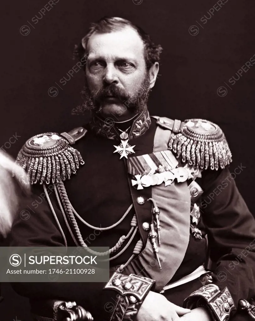 Photograph of Emperor Alexander II (1818-1881) Emperor of Russia until his assassination. Dated 1879
