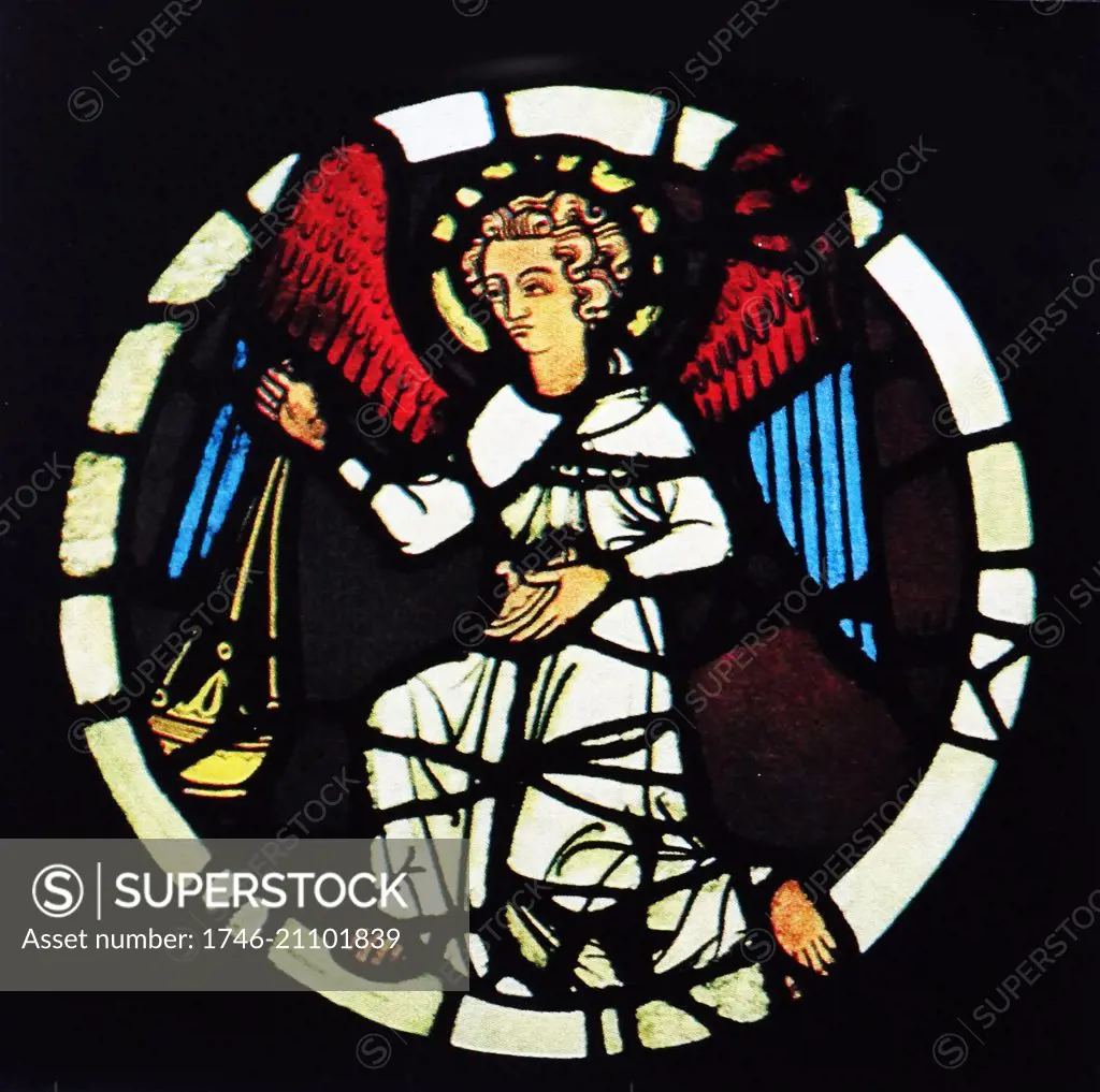 Stained glass window from the Abbey of Amelungsborn, Saxony. Dated 14th Century