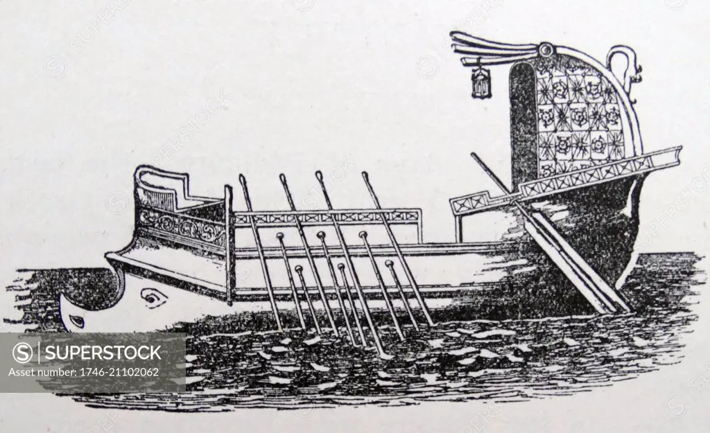 A Roman Galley, about 110 A.D. From Trajan's Column at Rome.
