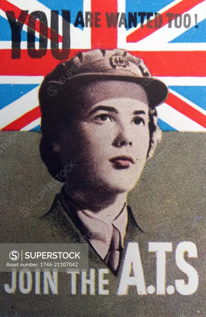 World war Two British propaganda poster for the Women's ATS service