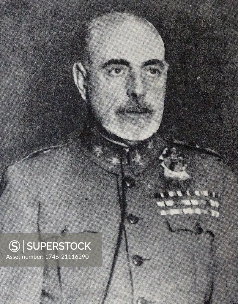 Spanish Civil War General Joaquín Fanjul Goñi (1880 - 17 August 1936) Spanish general who plotted and revolted against the Second Spanish Republic, arrested, tried and executed.