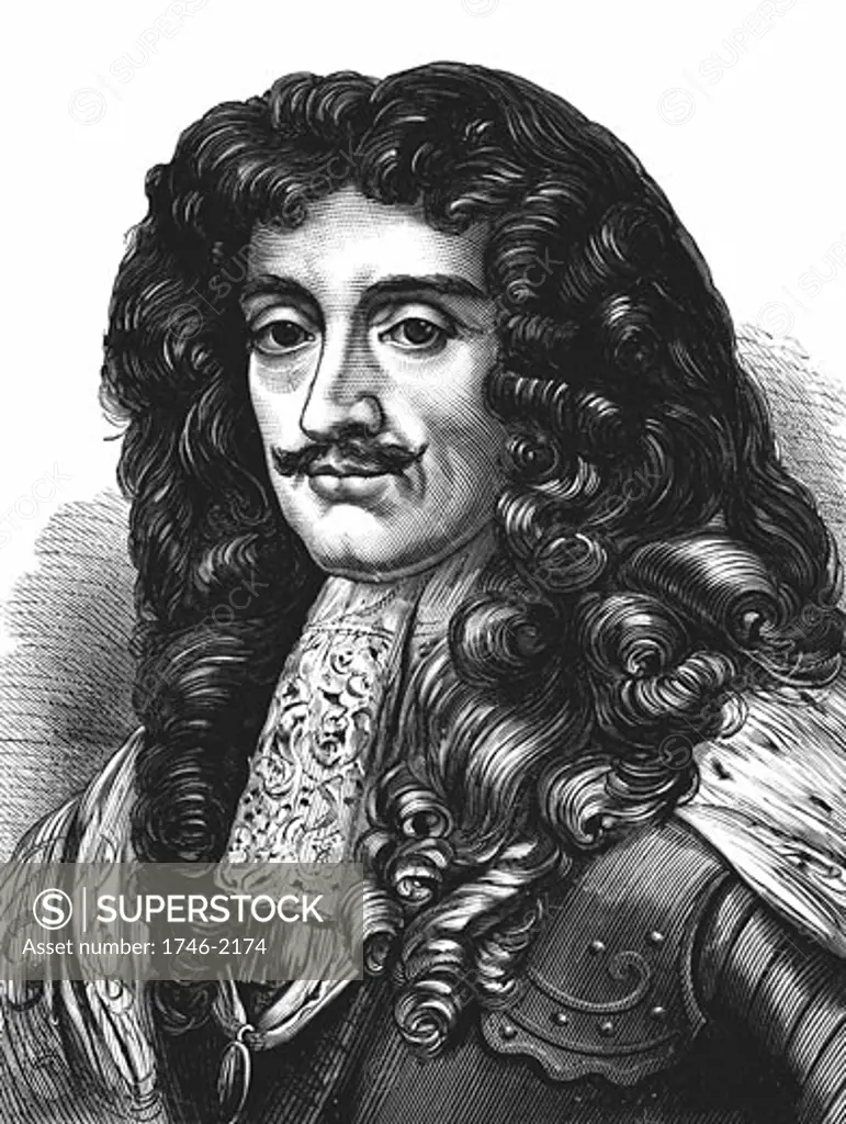 Charles II (1630-85) King of Great Britain and Ireland, Engraving