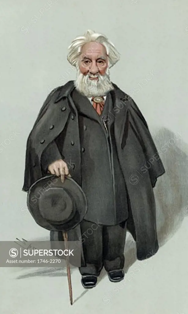 William Huggins (1824-1910) British astronomer and spectroscopist. Inventor of solar spectroscope. 'Spy' (Leslie Ward) cartoon from Vanity Fair London 1903