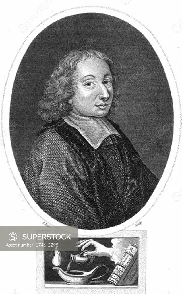 Blaise Pascal (1623-62) French philosopher, mathematician, physicist and theologian. Stipple engraving 1821