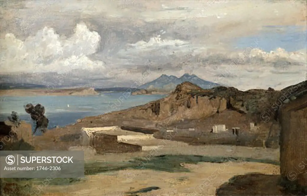 Vesuvius, Jean-Baptiste-Camille Corot, (1796-1875/French)