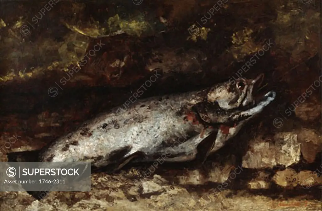 The Trout, 1872, Gustave Courbet, (1819-1877/French), Oil on canvas