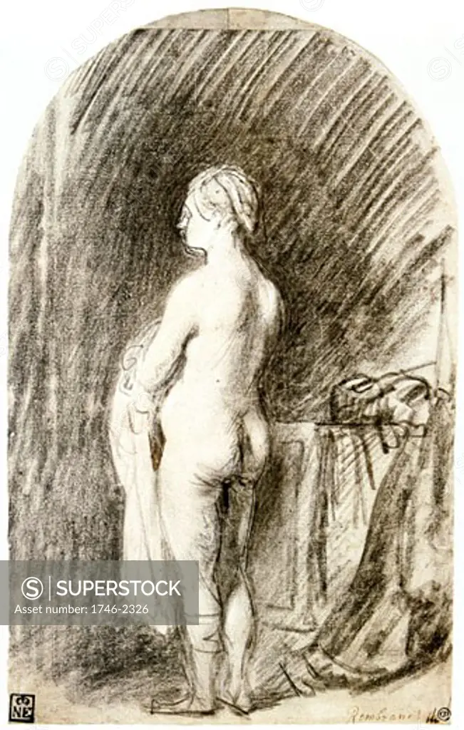 Nude Woman, Rembrandt Harmensz van Rijn, (1606-1669/Dutch)