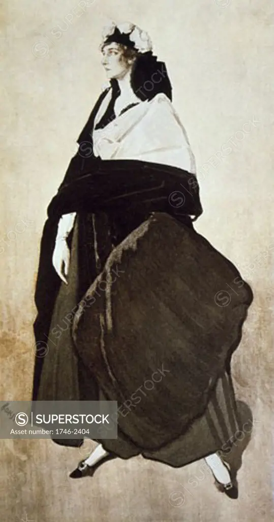 Portrait of Ida Rubinstein, 1921., Leon Bakst, (1866-1924/Russian)