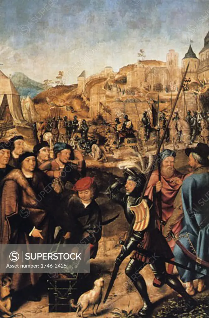 "The Legend of St. Romuald" Master of Frankfurt (c. 1460-1533 Netherlandish) Oil on wood