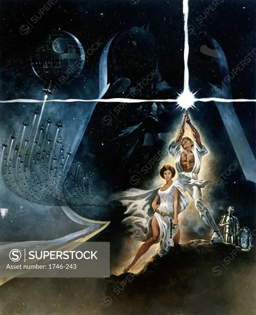 Poster for the film "Star Wars" 1977 20th Century Fox