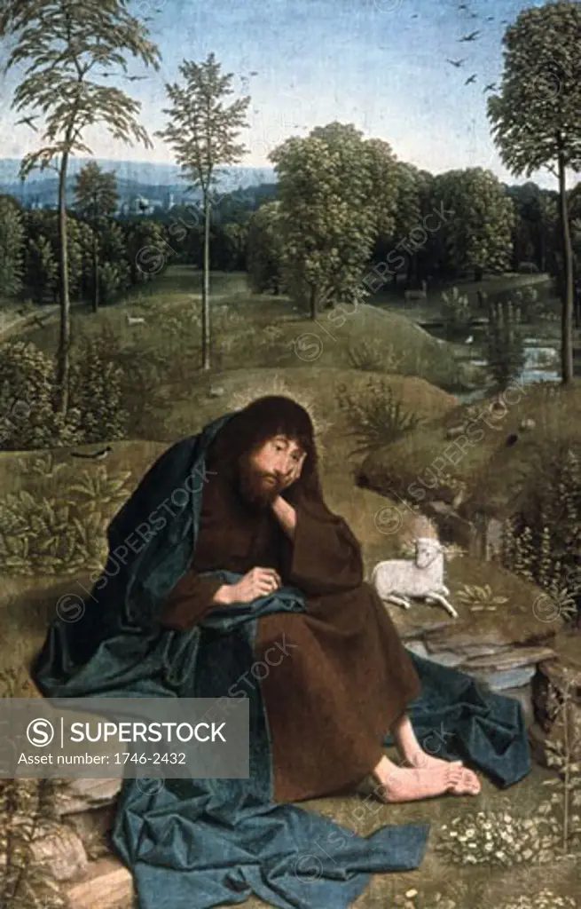 John the Baptist in the Wilderness Geertgen tot Sint Jans (ca.1465-ca.1495 Netherlandish)