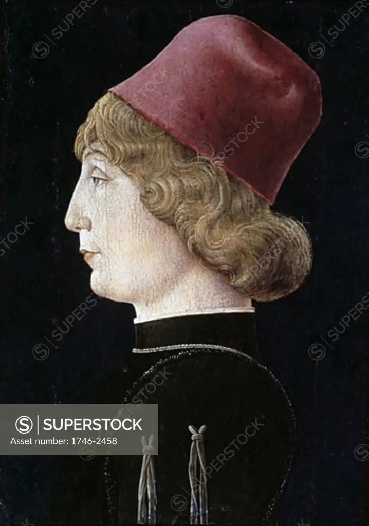 A Nobleman from Ferrara, Cosm Tura, (ca.1430-1495/Italian)