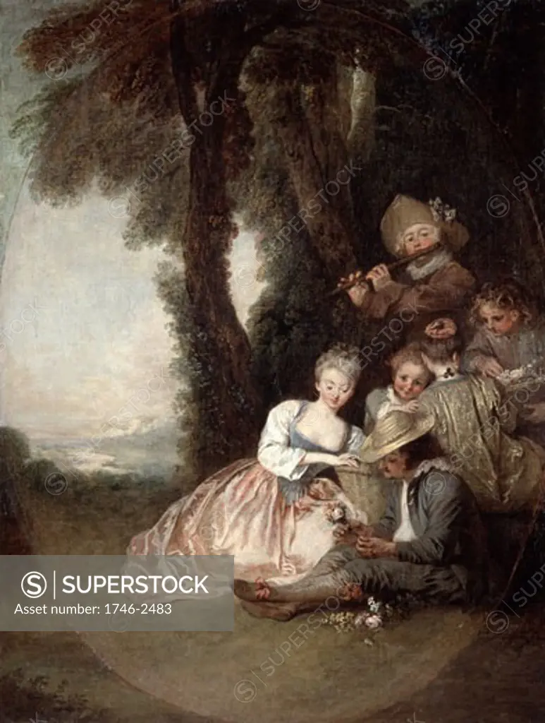 The concert, 1715, Jean-Antoine Watteau, (1684-1721/French), Musee des beaux art, Angers