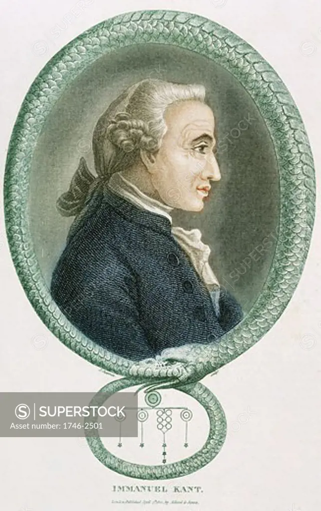 Immanuel Kant (1724-1804) German philosopher. Print published London 1812.