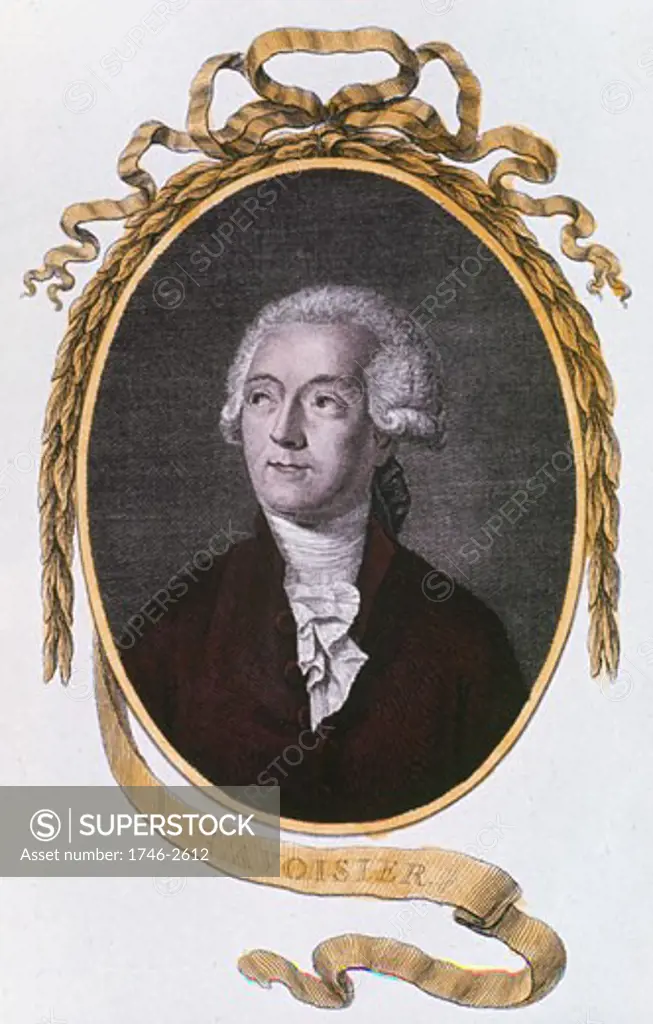 Antoine Laurent Lavoisier, 18th century French chemist, 1801. Among other achievements, Lavoisier (1743-1794) was one of the discoverers of oxygen, and established the laws of chemical combination.