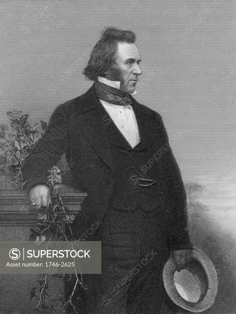 Joseph Paxton (1801-1865), English gardener and architect. Superintendent of the Duke of Devonshire's gardens at Chiswick and Chatsworth from 1826, and designer of the Crystal Palace, 1851.