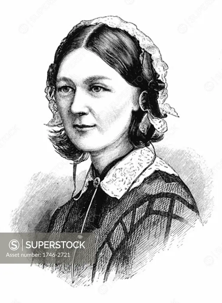 Florence Nightingale (1820-1910) English nurse and statistician. From The Illustrated Midland News, 19 March 1870, Wood engraving