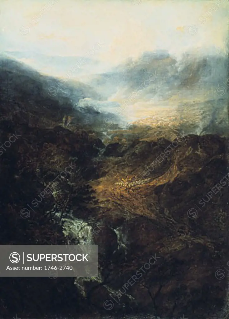 Morning Amongst the Coniston Fells, Cumberland, 1798, Joseph Mallord William Turner, (1775-1851/British), Oil on canvas