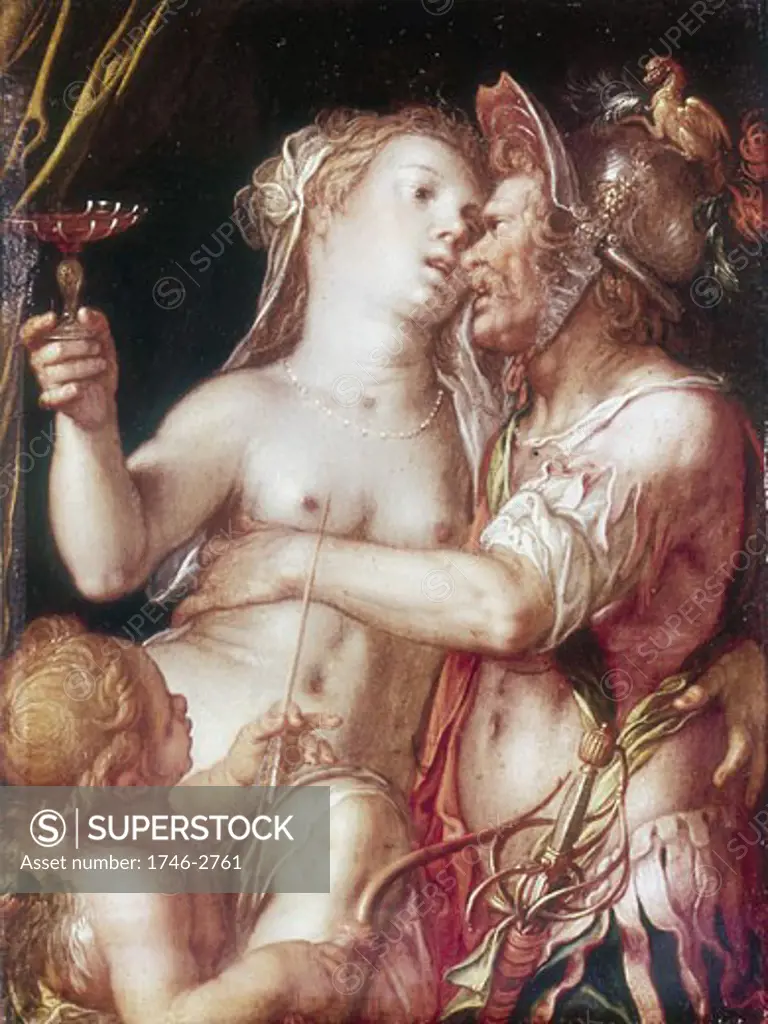 Mars and Venus, Joachim Anthonisz Wtewael (1566-1638/Dutch), Collection Zieter de Boer