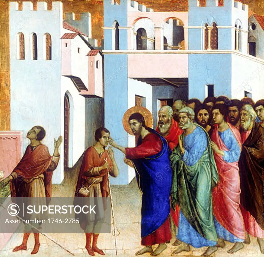 Christ Healing the Blind Man Duccio di Buoninsegna (1278-1318 Italian) National Gallery, London