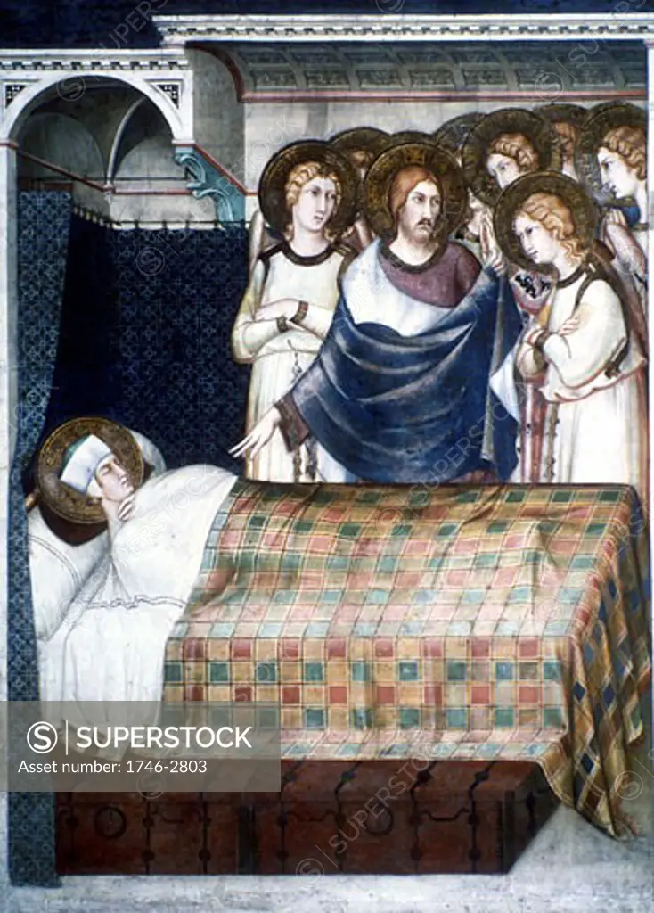 St Martins Dream Simone Martini (1284-1344 Italian) Fresco Basilica of St Francis, Assisi, Italy