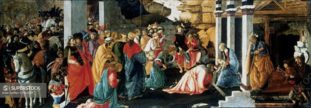 The Adoration of the Magi Sandro Botticelli (1444-1510 Italian) National Gallery, London, England