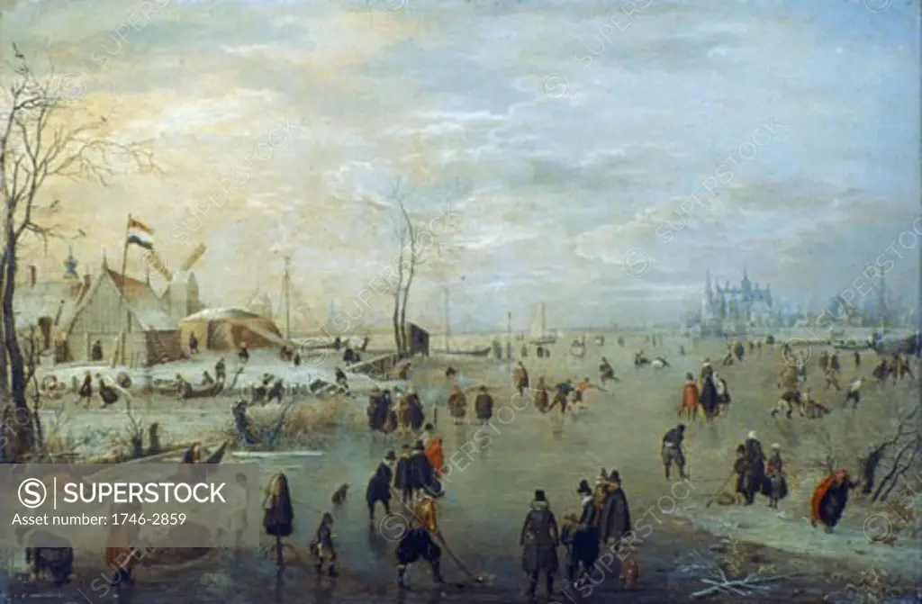 Winter landscape. Recreation on the Ice, Hendrik Avercamp (1585-1634/Dutch) Rijksmuseum, Amsterdam