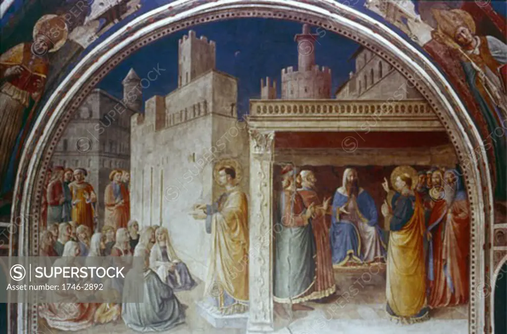 St. Stephen Preaching Fra Angelico (ca.1395-1455 Italian) Fresco Chapel of Nicholas V, Vatican Palace